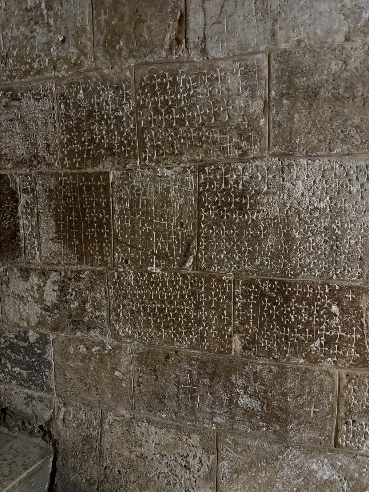 The ancient stones of the Western Wall (the Kotel) in Jerusalem, photographed by Lee Hnetinka